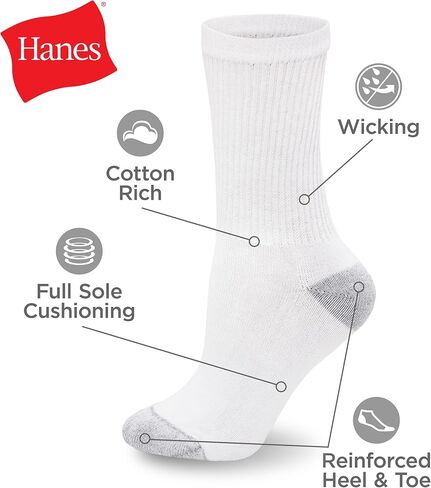 جوارب Hanes للسيدات من Hanes، مجموعة من 10 جوارب وجوارب كاجوال in Saudi Arabia