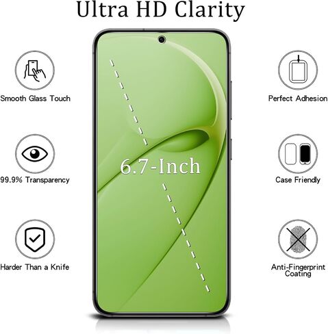 MAYtobe [عبوتان مصممتان لهاتف Samsung Galaxy S24 FE 5G واقي شاشة من الزجاج المقسى، صلابة 9H، مضاد للخدش، سهل التركيب in Kuwait