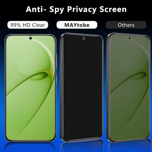 MAYtobe [عبوتان مصممتان لهاتف Samsung Galaxy S24 FE 5G واقي شاشة من الزجاج المقسى، صلابة 9H، مضاد للخدش، سهل التركيب in Kuwait