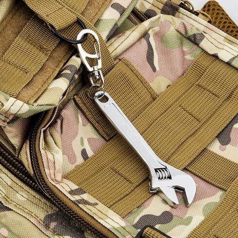 Mini Wrench Tool Keychain, Spanner Keyring Pendant, Small Keychain Adjustable Wrench, Creative Key Chain Spanner, Silver(4.2inch) in Saudi Arabia