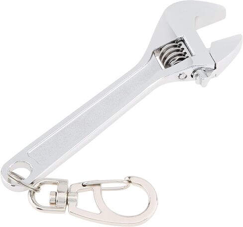 Mini Wrench Tool Keychain, Spanner Keyring Pendant, Small Keychain Adjustable Wrench, Creative Key Chain Spanner, Silver(4.2inch) in Saudi Arabia