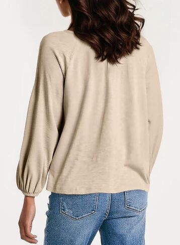 Dokotoo Womens Tops Fashion V Neck Long Sleeve Tops for Women Fall Outfits for Women 2025 Casual Loose Blouses in Saudi Arabia