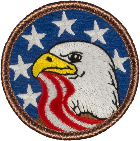 Patriotic Eagle 2013 Patrol Patch - 2" Diameter Round Embroidered Patch (Sew-on) in Saudi Arabia