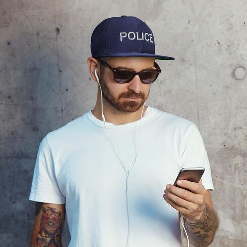 Custom Snapback Hat for Men Flat Brim Hats Police Block Style Embroidered Flat Bill Hat Acrylic in Saudi Arabia