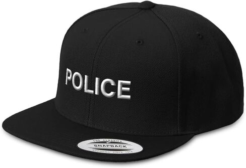 Custom Snapback Hat for Men Flat Brim Hats Police Block Style Embroidered Flat Bill Hat Acrylic in Saudi Arabia