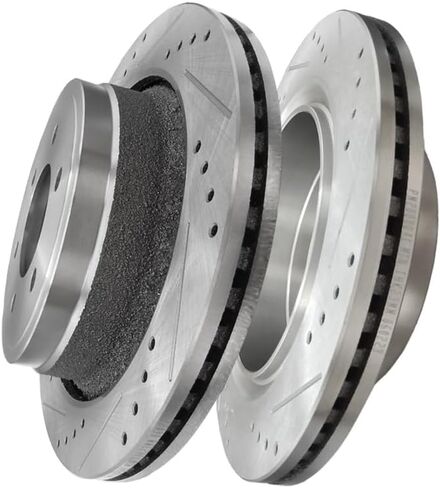 PM Auto Rear 348mm Drilled Slotted Disc Brake Rotors Replacement For 2012-2018 Ford F-150, Automotive Replacement Brake Rotors in Saudi Arabia