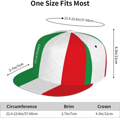 Vintage Italian Flag Baseball Cap Cute Italy Flag Hat Adjustable Hats for Men Women in Saudi Arabia