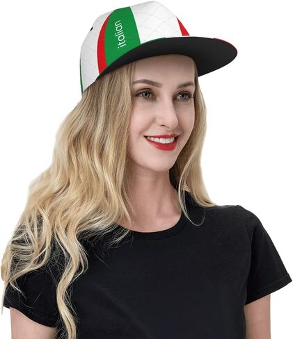 Vintage Italian Flag Baseball Cap Cute Italy Flag Hat Adjustable Hats for Men Women in Saudi Arabia