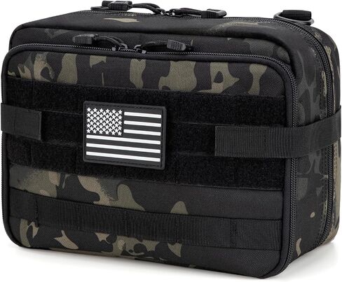Jueachy Molle Large Tactical Pouch: EDC Pouch Medical Tool Pouches Expandable Admin Bag Accessories Organizer Utility Pack in Kuwait