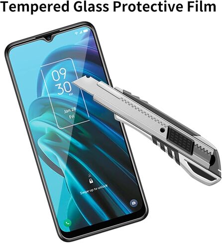 [4 Pack] Glass Screen Protector Compatible for TCL 30 V 5G [9H Hardness]-HD Screen Tempered Glass, Scratch Resistant, Easy Install - [Case Friendly][Bubble Free] 2.5D Edge[Impact Protection] in Saudi Arabia