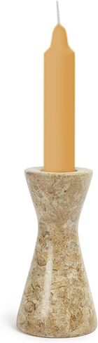 حامل شموع رخامية باللون البني حامل شموع حجري أنيق لديكور المنزل in Kuwait