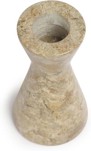 حامل شموع رخامية باللون البني حامل شموع حجري أنيق لديكور المنزل in Kuwait