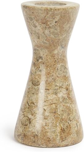 حامل شموع رخامية باللون البني حامل شموع حجري أنيق لديكور المنزل in Kuwait