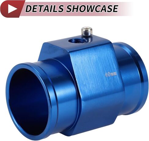 1 Set Car Water Coolant Temperature Sensor Adapter Joint Pipe Radiator Sensor Adaptor 40mm Blue in Saudi Arabia