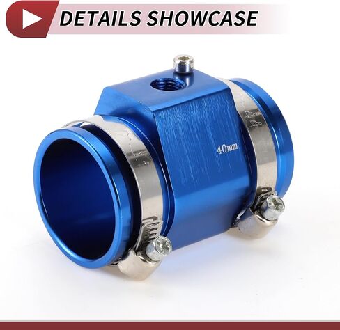 1 Set Car Water Coolant Temperature Sensor Adapter Joint Pipe Radiator Sensor Adaptor 40mm Blue in Saudi Arabia
