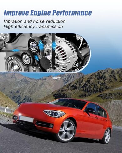 حزام قيادة المحرك الأفعواني مناسب لسيارات BMW 1 Series M 135i 335i 335i 335xi L6 3.0L 2007 2008 2009 2010 2011 2012 2013، استبدال 11287557858 11287568247 11287628652 ك070730 in Saudi Arabia