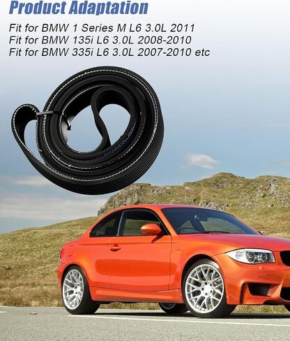 حزام قيادة المحرك الأفعواني مناسب لسيارات BMW 1 Series M 135i 335i 335i 335xi L6 3.0L 2007 2008 2009 2010 2011 2012 2013، استبدال 11287557858 11287568247 11287628652 ك070730 in Saudi Arabia