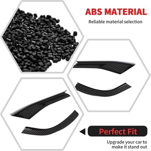 RT-TCZ Rearview Side Mirror Base Cover Trim Decoration Interior Accessories for Ford Mustang 2024 2025 (Black Carbon Fiber) in Saudi Arabia