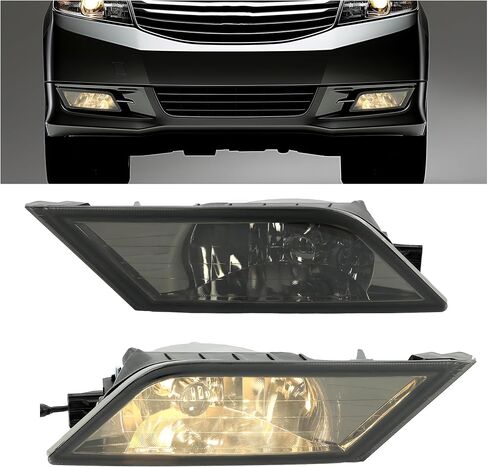 مصابيح الضباب زوج KUAFU المتوافقة مع مصابيح الضباب للقيادة من Honda Odyssey 2011-2013 بديلة لـ HO2592129 HO2593129 جانب السائق والركاب - عدسات الدخان in Saudi Arabia