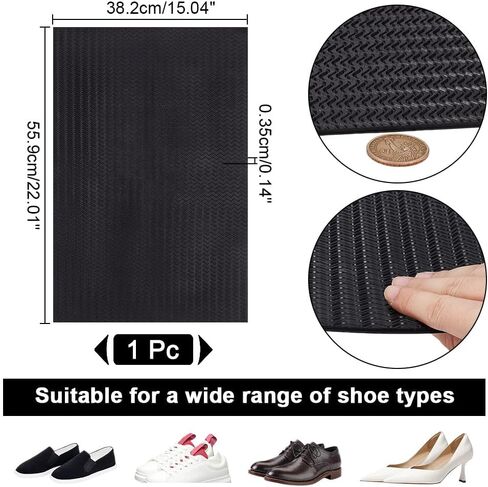 NBEADS 22x15inch Shoe Sole Repair Rubber, 3.5mm Thick Non-Slip Shoes Bottom Repairing Material Repairing Shoe Sole Sheet Sole Protector Sole Repair Accessories for Boots Leather Shoes, Tan in Saudi Arabia