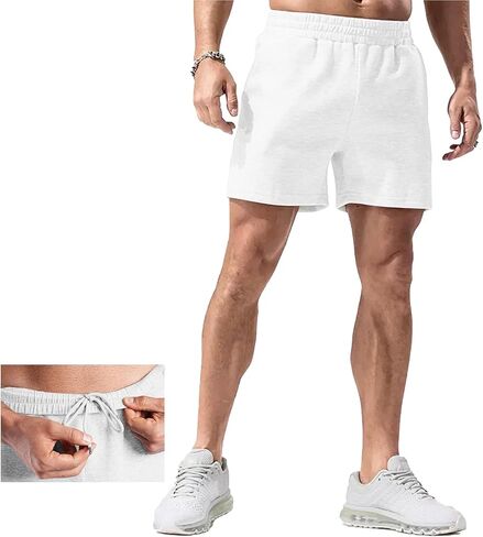 Fioboc Modal Blend Men's Lounge Shorts with Deep Pockets Athletic Gym Shorts Comfort 6" Shorts in Kuwait