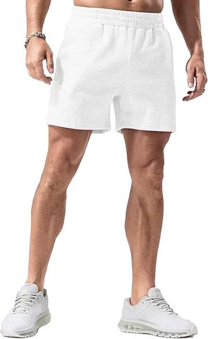 Fioboc Modal Blend Men's Lounge Shorts with Deep Pockets Athletic Gym Shorts Comfort 6" Shorts in Kuwait