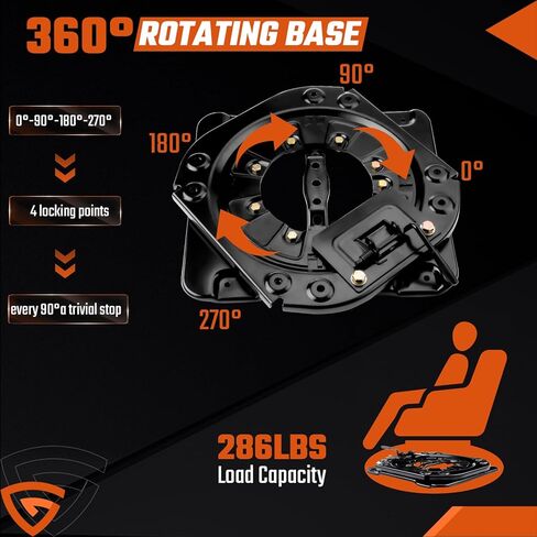 مقعد سيارة دوار، قاعدة فان، مقعد سيارة دوار 360 درجة، قاعدة دوارة للخدمة الشاقة، لوح فولاذي مناسب لمعظم المركبات التجارية RV، والمركبات الهندسية in Kuwait