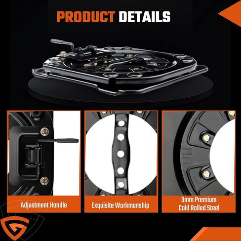 مقعد سيارة دوار، قاعدة فان، مقعد سيارة دوار 360 درجة، قاعدة دوارة للخدمة الشاقة، لوح فولاذي مناسب لمعظم المركبات التجارية RV، والمركبات الهندسية in Kuwait