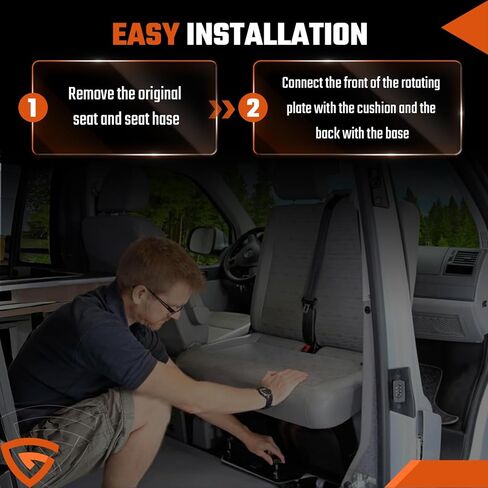 مقعد سيارة دوار، قاعدة فان، مقعد سيارة دوار 360 درجة، قاعدة دوارة للخدمة الشاقة، لوح فولاذي مناسب لمعظم المركبات التجارية RV، والمركبات الهندسية in Kuwait