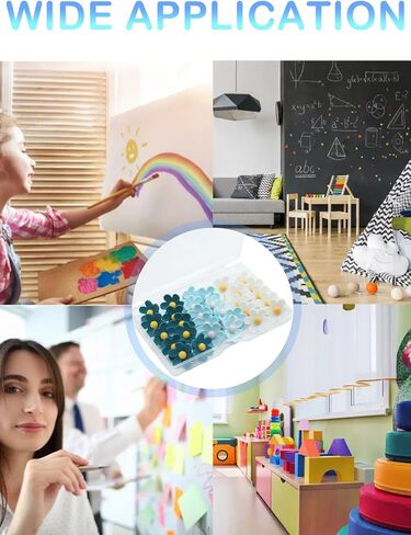 Cute Flower Push Pins,30 Pcs Decorative Push Pins for Cork Board Yellow and White Fun PushPins for Bulletin Boards Flower Thumb Tacks for Wall Photos,Posters,Map Pins Offices Schools Supplies in Kuwait