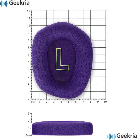 Geekria Comfort Mesh Fabric Replacement Ear Pads for Logitech G733 Headphones Ear Cushions, Headset Earpads, Ear Cups Cover Repair Parts (Grey) in Saudi Arabia