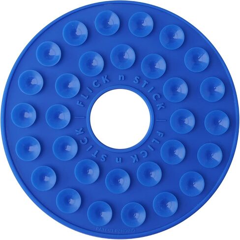 Dog Toy Suction Cup Frisbee, Fun Popping Sound When Peeled ASMR - Funny Challenging Entertaining Flying Disc Dogs Puppy - Soft Durable Silicone 6" - Green - Blue (Green) in Saudi Arabia