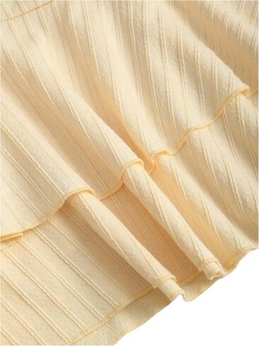 SOLY HUX Women's Summer Halter Mini Dress Tie Backless Sleeveless Layered A Line Ruffle Vacation Going Out Dresses in Saudi Arabia