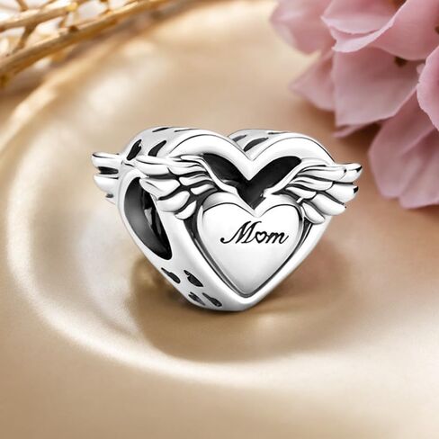 Heart-Shaped Pendant – Exquisite Family, Mother, Wife, and Love-Themed Charm Bracelet Pendant, Faith Jewelry in Saudi Arabia