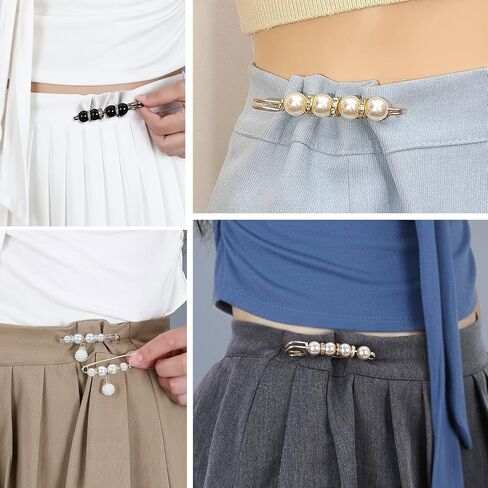 18 Piece Pearl Brooch Pins Elegant Faux Pearl Safety Pins Decorative Safety Pinfor Women, Clothing Shawl Clips, Cardigan Collar Clips, Dress Skirt Sweater Accessories in Saudi Arabia