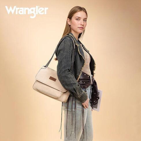 Wrangler Shoulder Bag for Women Retro Purses and Handbags Crossbody Bags with Chain Strap in Saudi Arabia