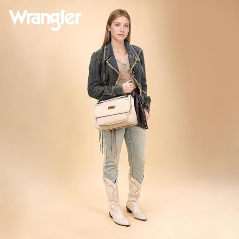 Wrangler Shoulder Bag for Women Retro Purses and Handbags Crossbody Bags with Chain Strap in Saudi Arabia