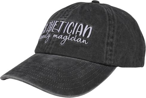 InnoBeta Esthetician Gifts Cap for Women - Adjustable Vintage Washed Cotton Embroidered Hat - Gift for Magic Beauty in Saudi Arabia