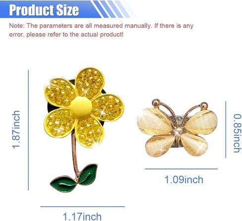3PCS Bling Car Air Vent Clips for Women- Rhinestone Daisy Flower Butterfly Air Conditioner Outlet Clamps Charm Car Diffuser Perfume Clips- Sparkly Auto Interior Decoration Accessories (Green) in Saudi Arabia