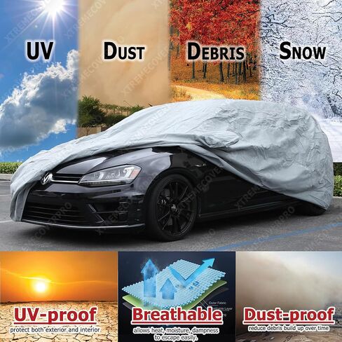 Car Cover Fits 2016 2017 2018 2019 2020 2021 Honda Civic Type-R W/Type-R Big Spoiler XTREMECOVERPRO PRO Series Black in Saudi Arabia