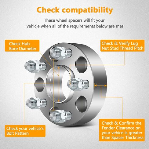 OCPTY 8x180 Wheel Spacers 2 inch for Chevrolet for Silverado 2500 with 14x1.5 Lug Nuts 124.1mm Hub Bore Compatible for Sierra 2500 HD for Silverado 2500 HD for Silverado 2500 in Saudi Arabia