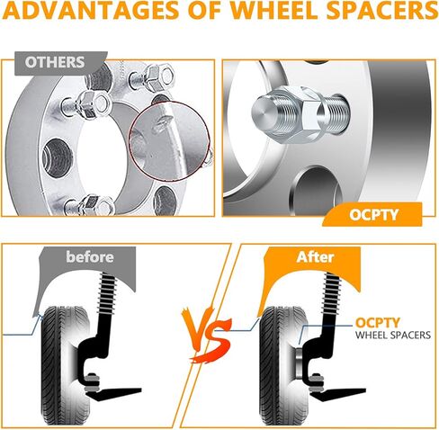 OCPTY 8x180 Wheel Spacers 2 inch for Chevrolet for Silverado 2500 with 14x1.5 Lug Nuts 124.1mm Hub Bore Compatible for Sierra 2500 HD for Silverado 2500 HD for Silverado 2500 in Saudi Arabia