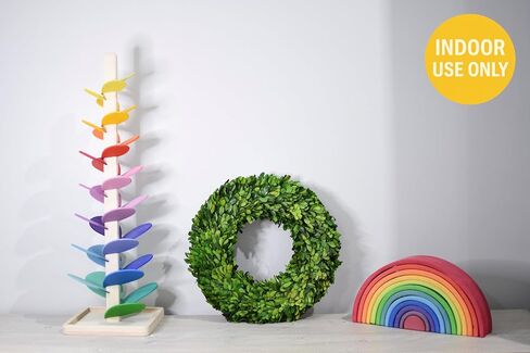 إكليل خشب البقس المحفوظ مقاس 40.64 سم للخريف - ديكور خريفي أخضر داخلي فقط للأرفف والجدران وطاولات الطعام - لهجة كبيرة صديقة للبيئة مقاومة للبهتان من بيربيرد ديكور in Saudi Arabia