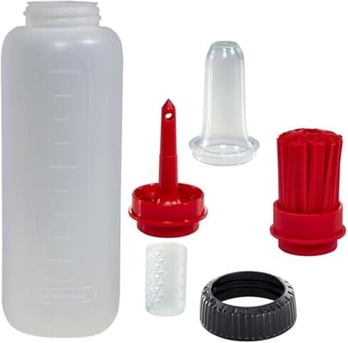 Farberware Professional Squeeze Bottles- Flavorful and Mess Free Cooking Indoors and Outdoors, Markings for Measuring, Dishwasher Safe, Set Of 2 in Saudi Arabia