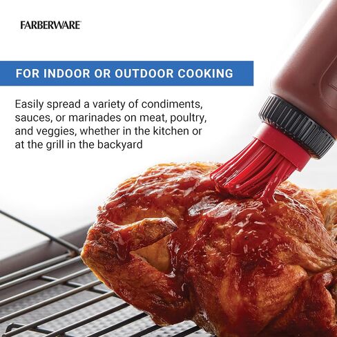 Farberware Professional Squeeze Bottles- Flavorful and Mess Free Cooking Indoors and Outdoors, Markings for Measuring, Dishwasher Safe, Set Of 2 in Saudi Arabia
