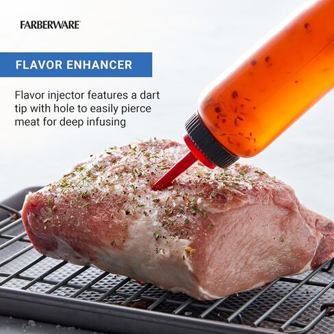 Farberware Professional Squeeze Bottles- Flavorful and Mess Free Cooking Indoors and Outdoors, Markings for Measuring, Dishwasher Safe, Set Of 2 in Saudi Arabia