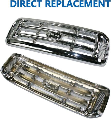 Perfit Liner Front Grille Grill Chrome 1999-2004 Fits FORD F250 F350 Super Duty | 2000-2005 FORD Excursion F81Z8200 FO1200417 in Saudi Arabia