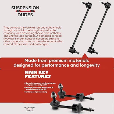 Suspension Dudes PAIR Front Sway Bar Stabilizer Link Kit FITS Gladiator 2020-2024, Wrangler 2018-2024, K700908 68293033AB 68293033AC in Saudi Arabia