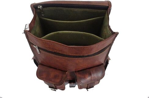 Handmade 3-in-1 Leather Convertible Bag – Vintage Brown Goat Leather Backpack, Handbag & Crossbody Satchel – Multipurpose Travel Shoulder Bag for Men & Women – Adjustable Strap Work & College Bag in Saudi Arabia