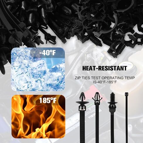 130 Pcs Push Mount Cable Ties Standard Zip Tie Mount Car Wire Loom Routing Clips for Polaris UTV Jeep Wrangler Vehicles Home Appliances 6 Different Sizes Universal Management Cable Ties in Saudi Arabia